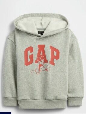 Gap Disney World Mickey Mouse Toddler Hoodie Gray 2T NEW Sealed Package Unisex